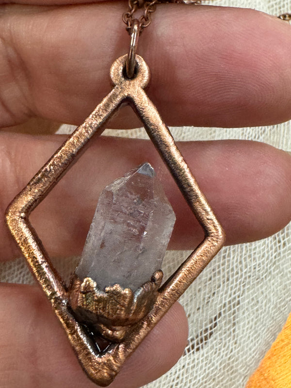 Vera Cruz Amethyst Necklace // Copper Chain (B)
