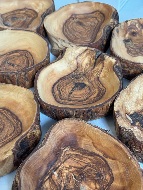 Olive Wood Branch Bowls
