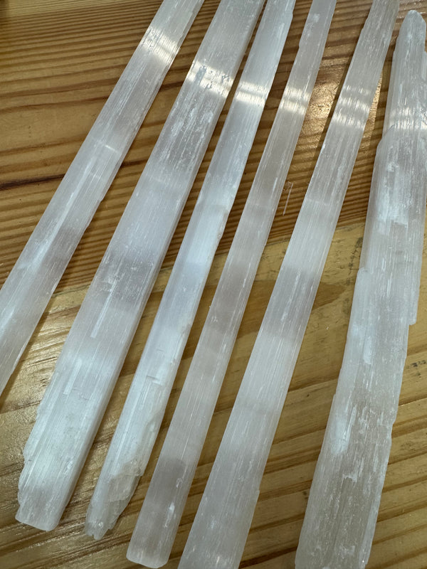 Long Satin Spar (aka Selenite) Cleansing Wand