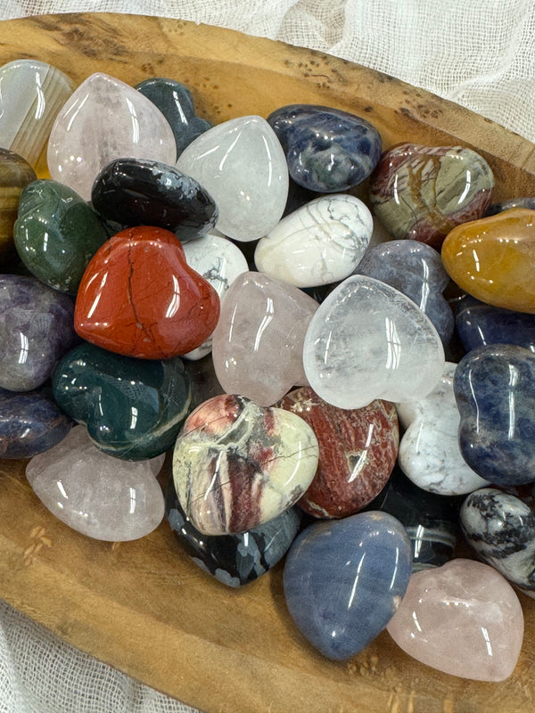 Mini Polished Gemstone Hearts