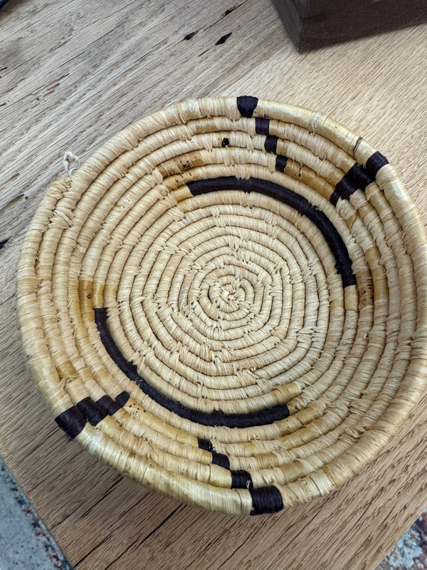 Natural & Banana Bark 5” Catch All Basket