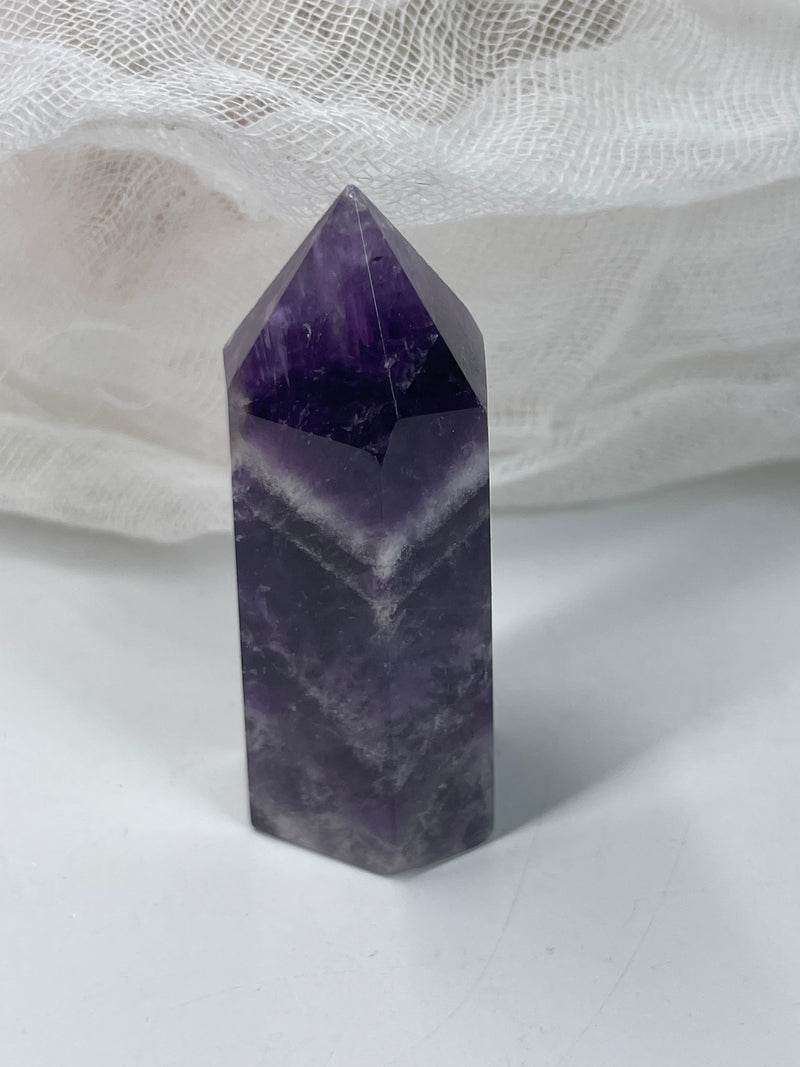 Chevron Amethyst Mini Tower / Point