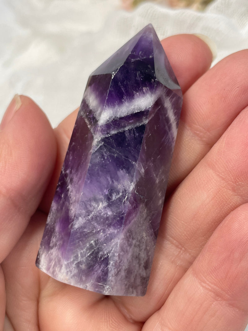 Chevron Amethyst Mini Tower / Point