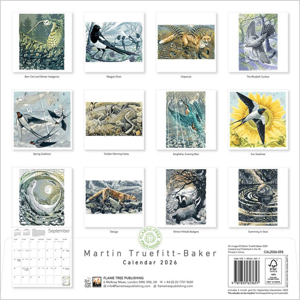 Martin Truefitt-Baker 2026 Wall Calendar