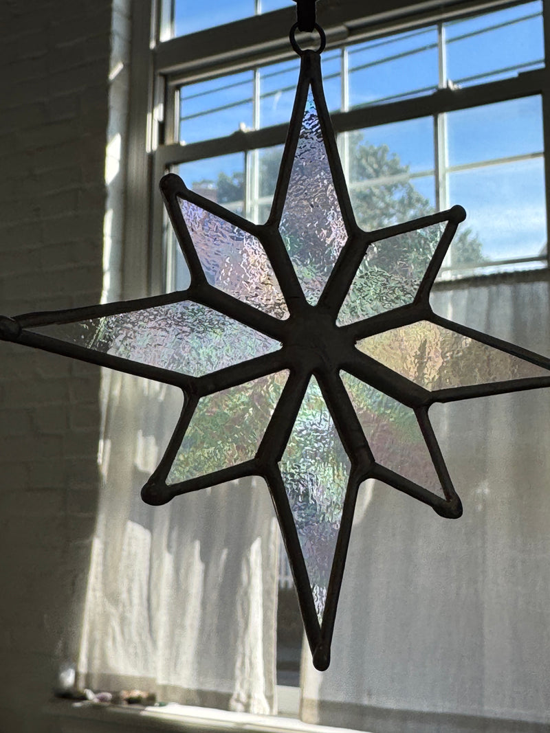 Hand Crafted Stained Glass Hanging Art/Mountains/Feathers/Celestial & More