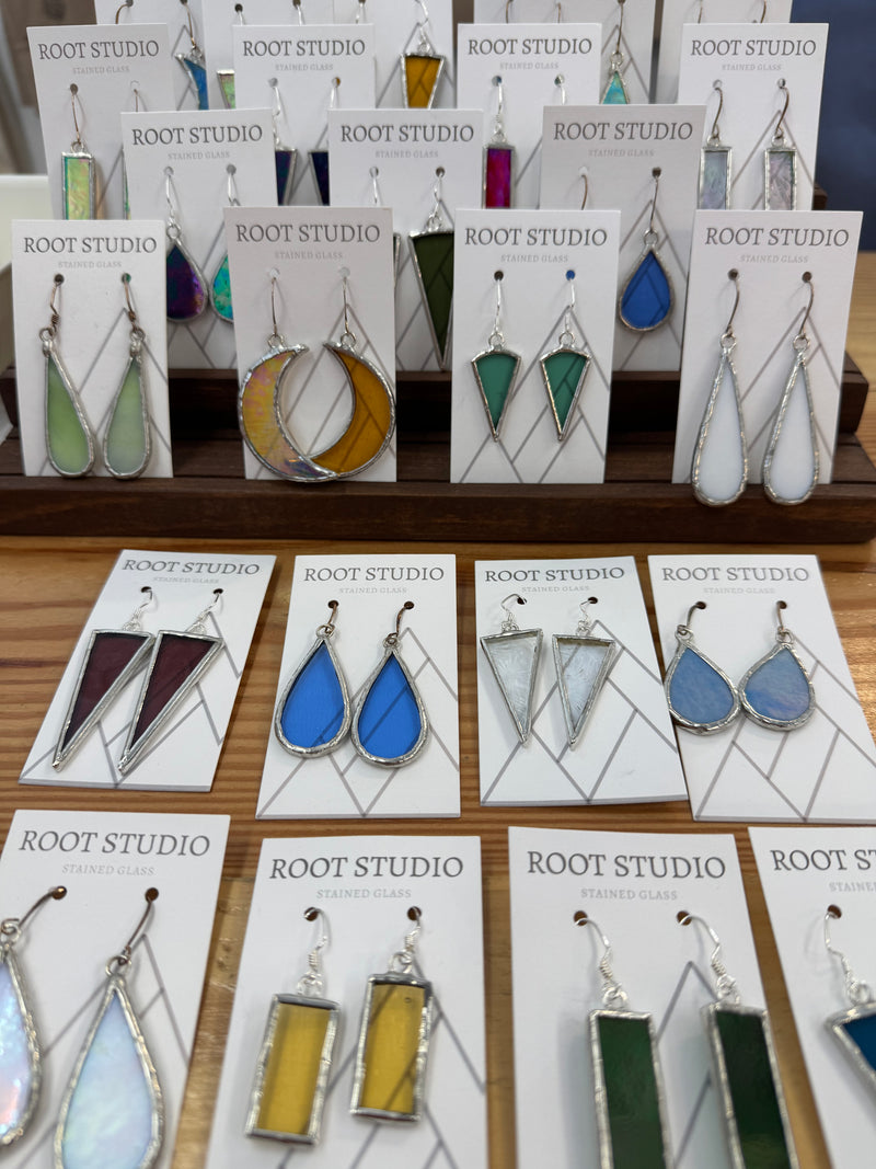 Hand Crafted Stained Glass Earrings