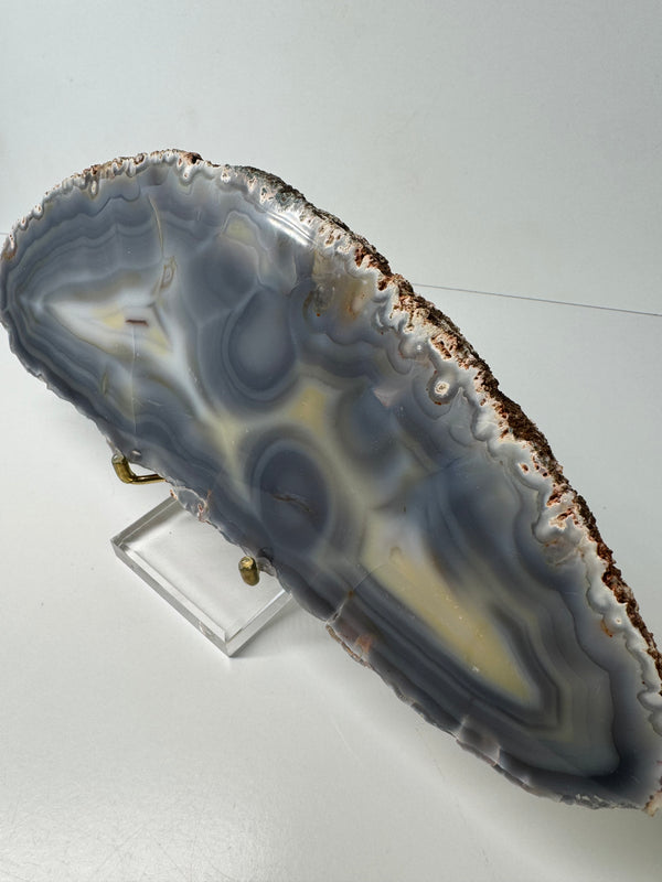 Polished Blue Agate “Orca Agate” Slab