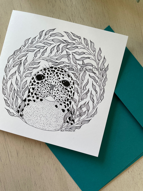 Harbor Seal Blank Card