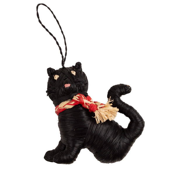 Black Cat Woven Ornament/Halloween/Fall Decor