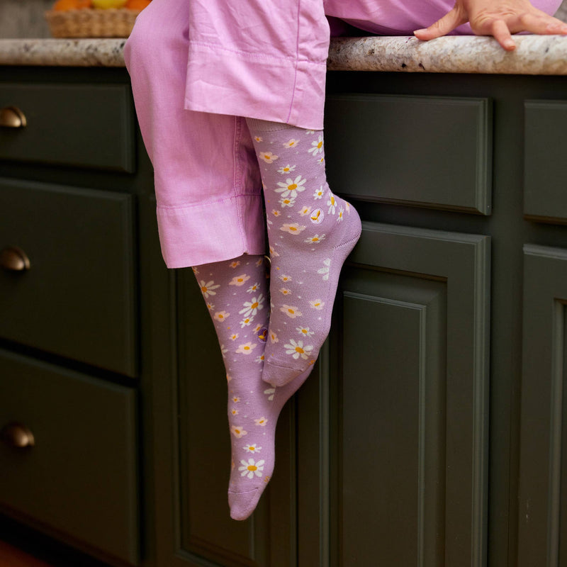 Socks that Plant Trees - Lavender Daisies