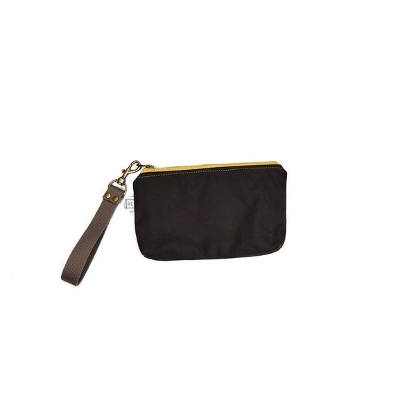 Midi Wristlet - Waxed Canvas // Small Vegan Clutch