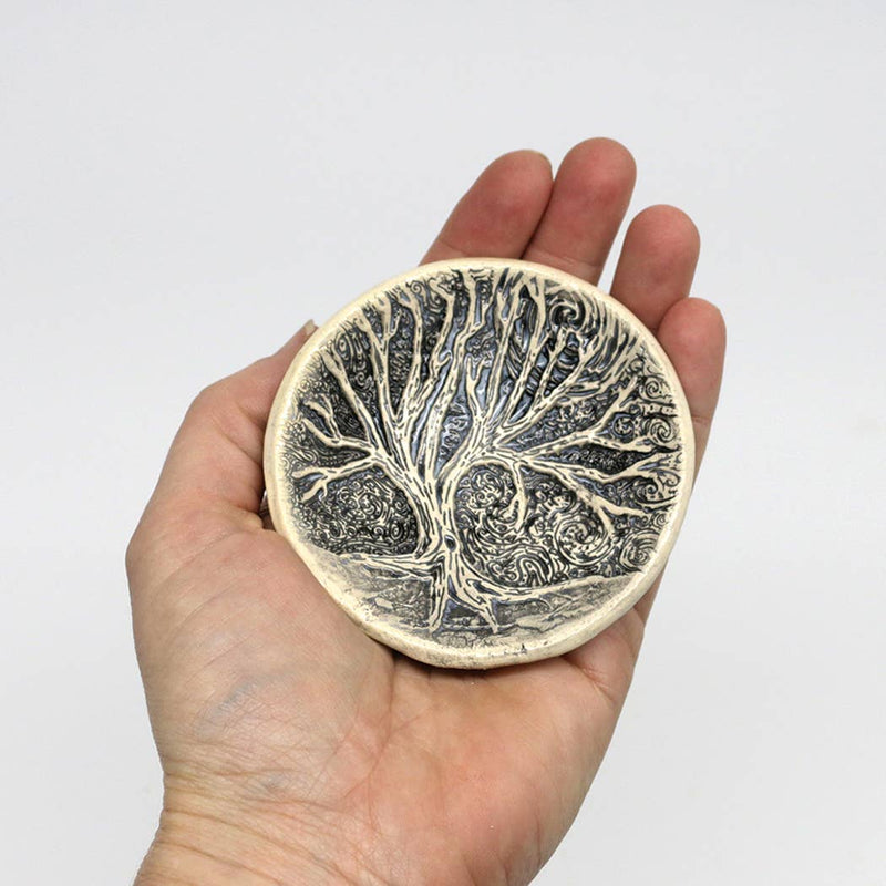 Pottery Dish - Tree Moon