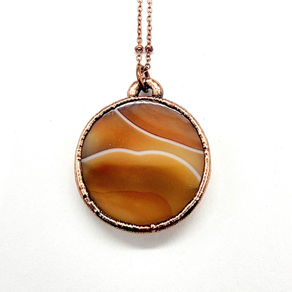 Carnelian Orb Pendant Necklace