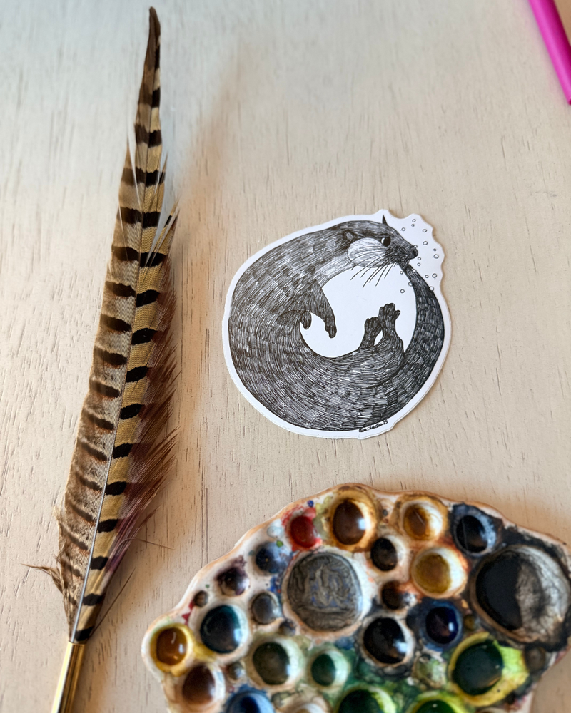 Cannonball the River Otter Sticker – Mountain Hollow
