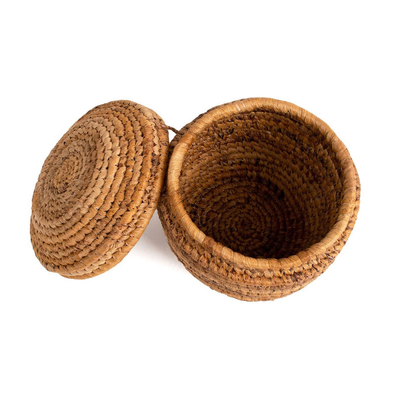 Sand Lidded Box - 7" Bark