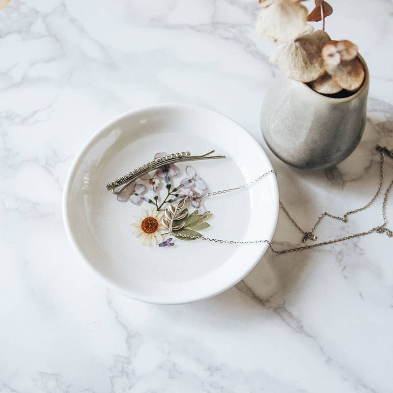 Pressed Flower Ceramic Dishes