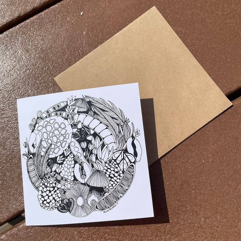 Autumn Foraging Blank Card