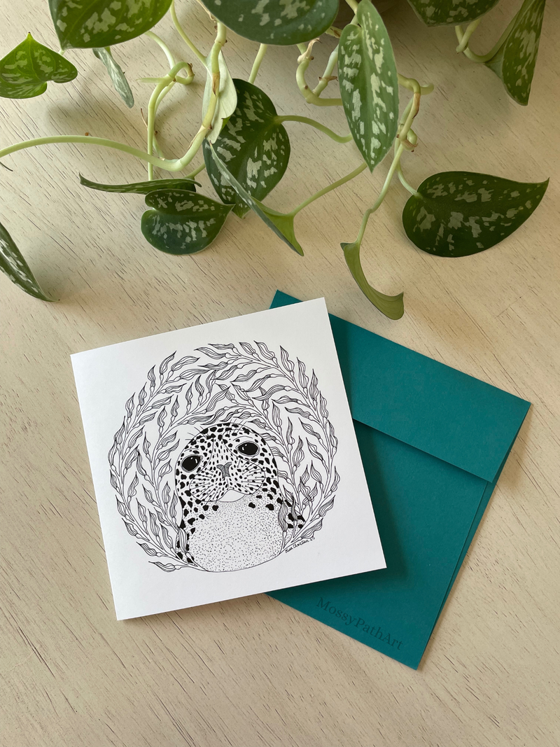 Harbor Seal Blank Card