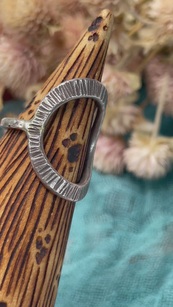 Hill Tribe Fine Silver Ring - Hammered Open Circle