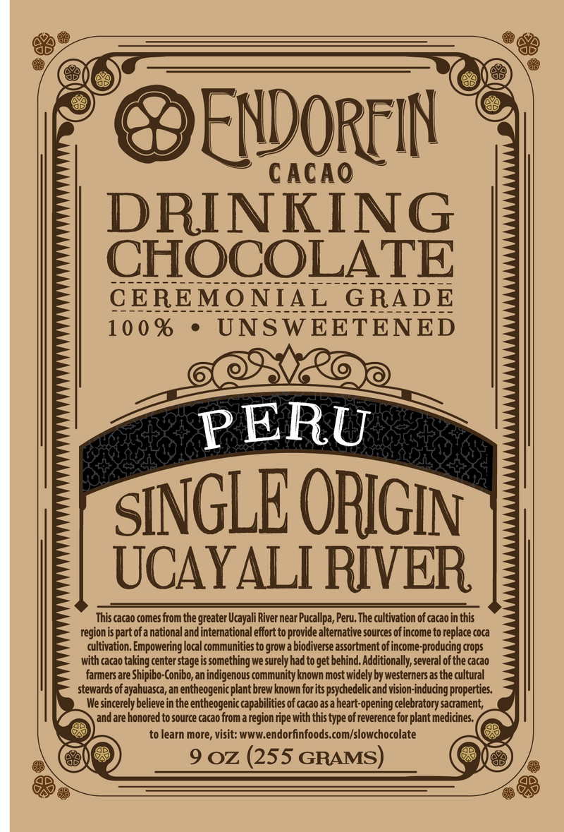 Cacao Drinking Chocolate | Ceremonial Grade | Single Origin • Ucayali River, Peru