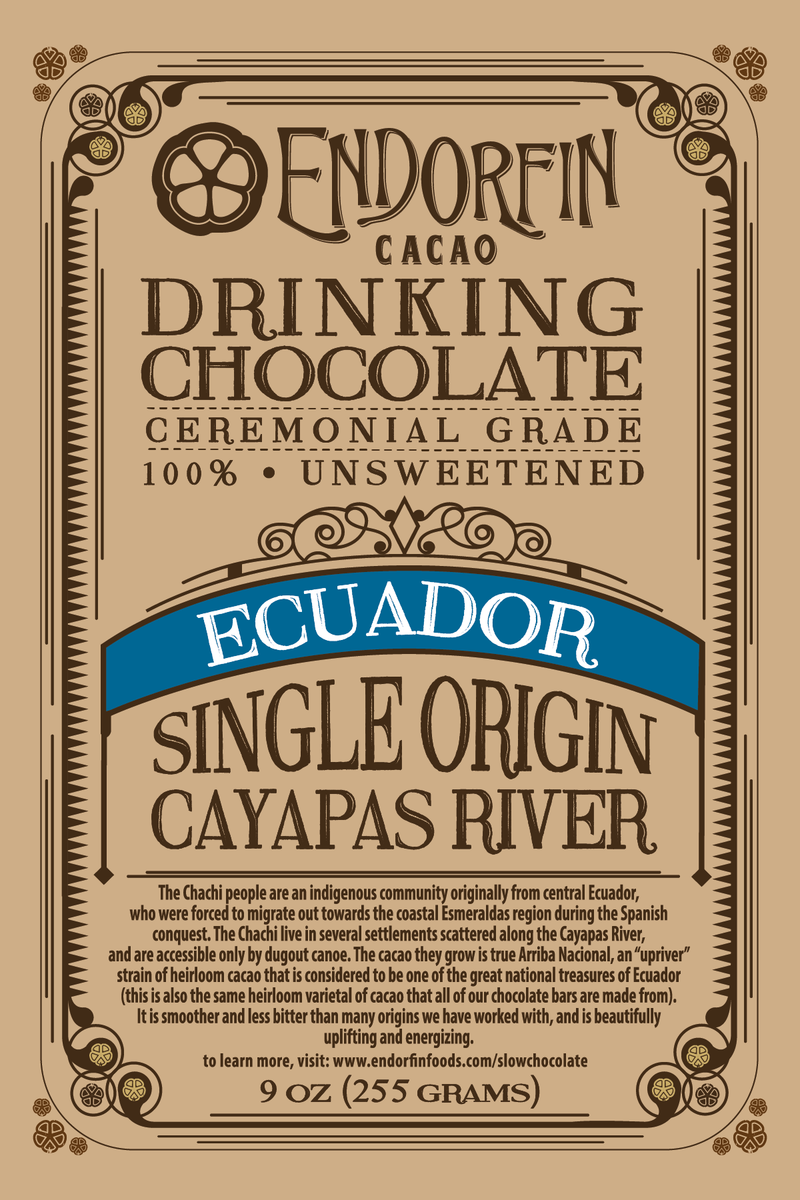 100% Ceremonial Cacao|Single Origin • Cayapas River, Ecuador