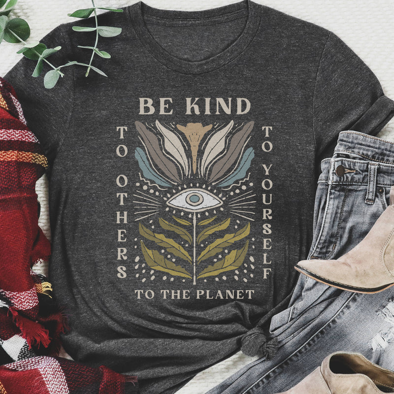 Charcoal Be Kind Eye Tee/T-Shirt/Eco-Friendly