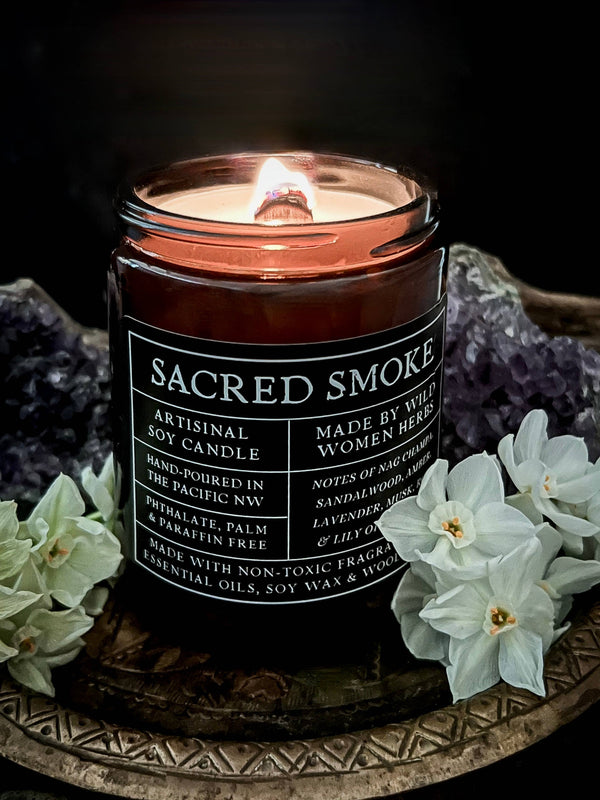 Sacred Smoke - Wood Wick Soy Candle