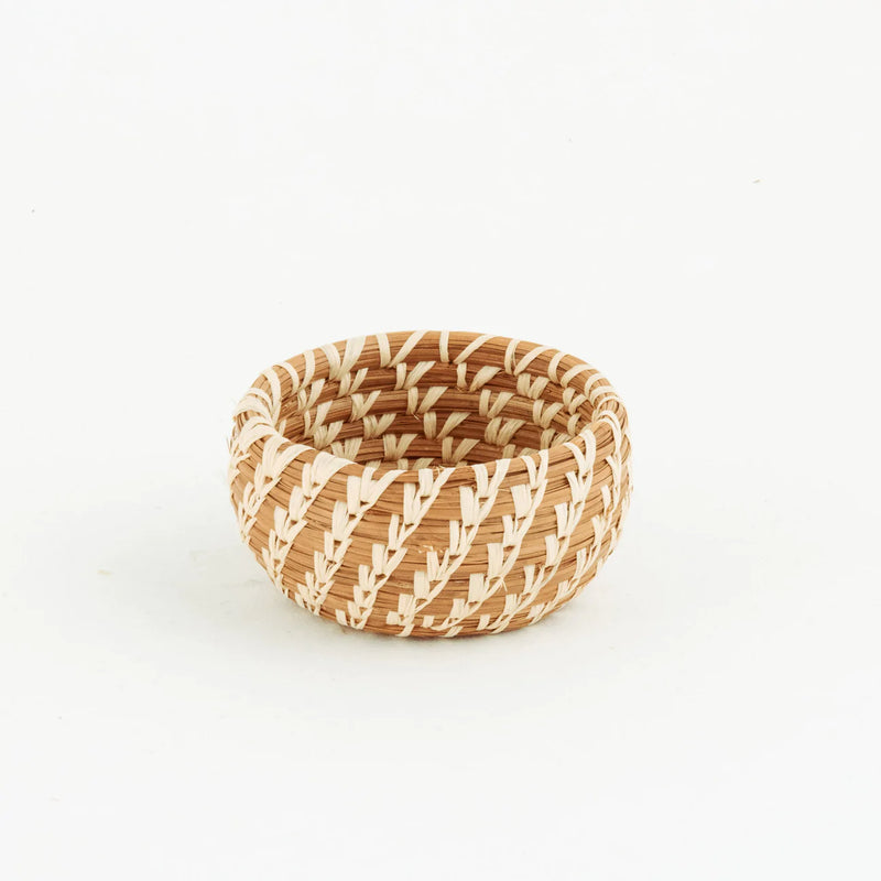 Fair Trade/Handwoven Miniature Pine Needle Bowl Basket