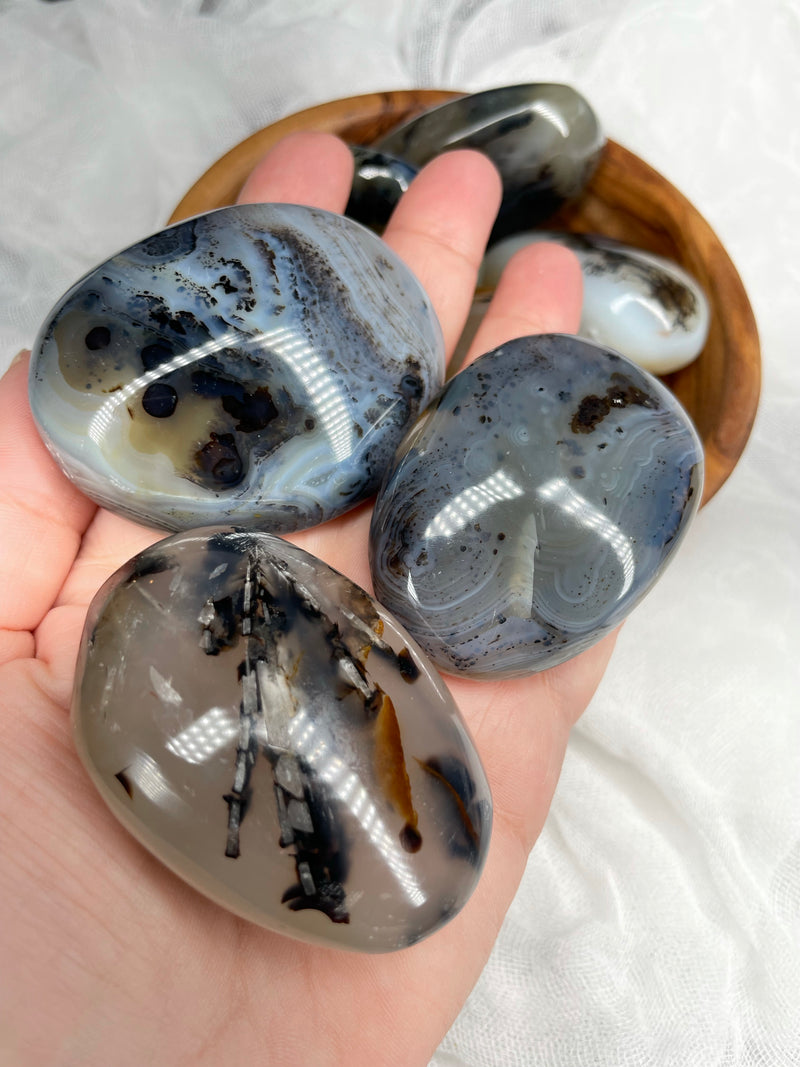 Dendritic Agate Palm Stones / Pebbles